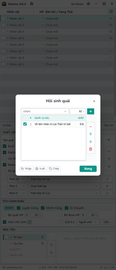 Bảng Hồi sinh quái